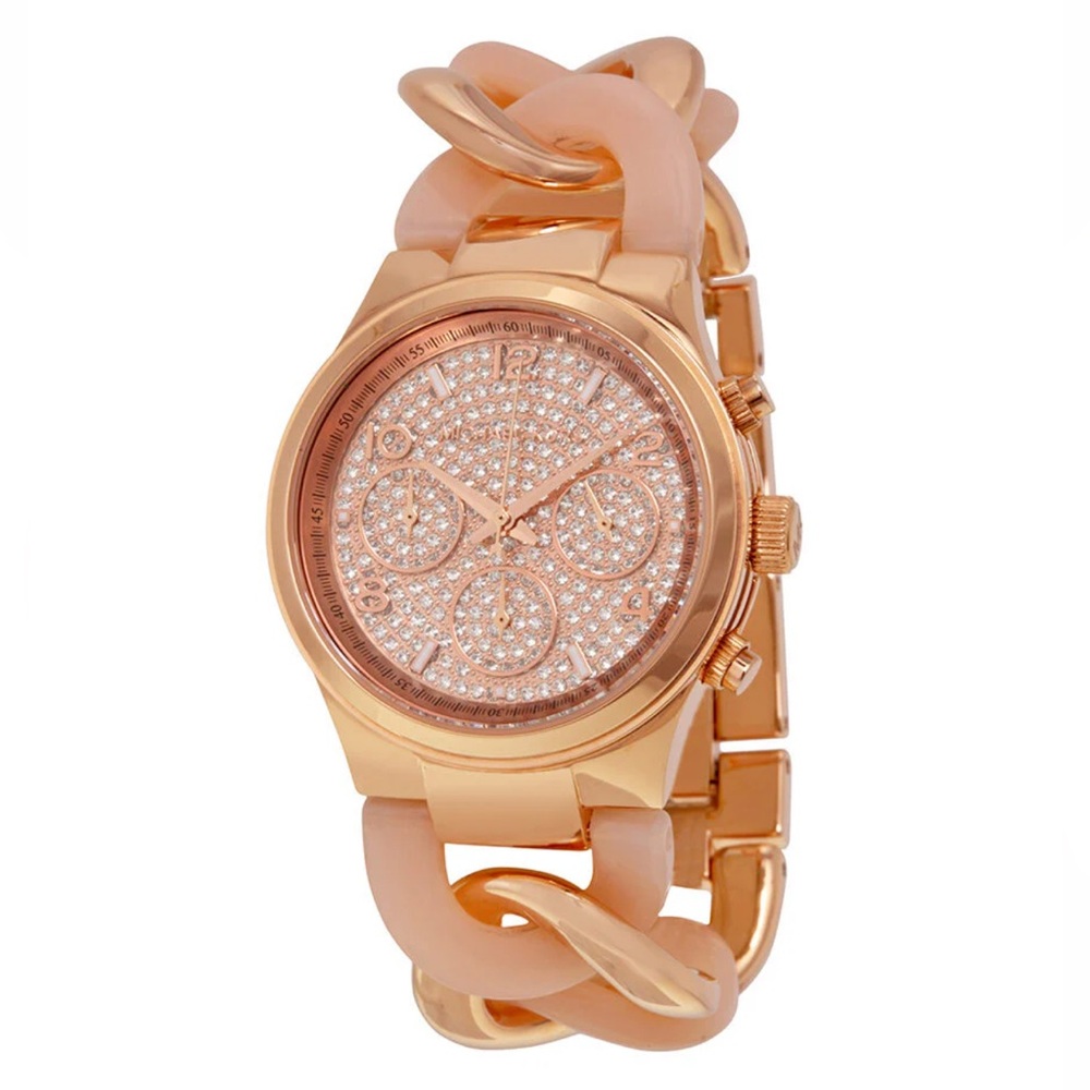 Michael Kors Runway Rose Gold Dial Two Tone
Steel Strap Watch for Women MK4283 - Picture 6 of 7